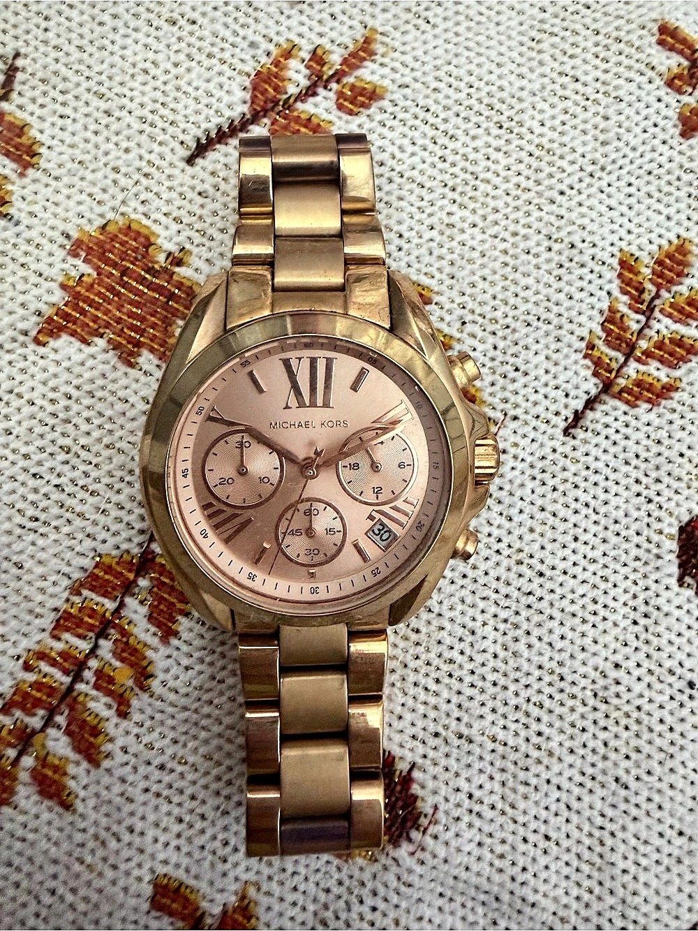 Michael Kors Gold-Tone Chronograph Watch